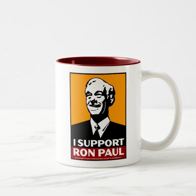 Don't blame me. I voted for, Ron Paul Two-Tone Coffee Mug (Right)