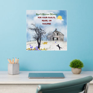 "Don't Blame Others" quote Wall Decal