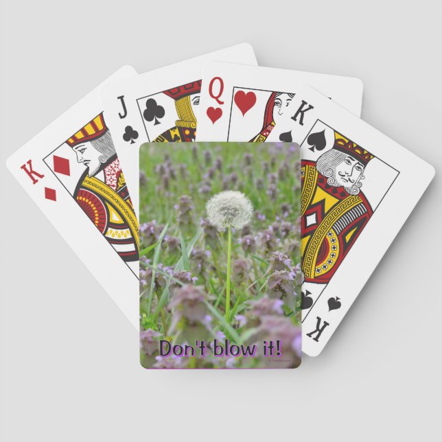 Don't blow it! Dandelion Poker Cards (Back)