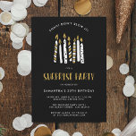 Don't Blow It Gold Glitter Surprise Birthday Party Invitation<br><div class="desc">Create your own custom Don't Blow It Gold Glitter Surprise Birthday Party Invitations using these templates by Cali Graphics. These invitations feature cute white and gold hand drawn candles on a black background. Customize these invitations by clicking on "Personalize" and enter your text into the template boxes. If you want...</div>