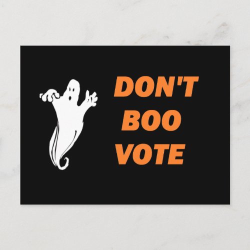 Dont Boo Vote _ Postcard
