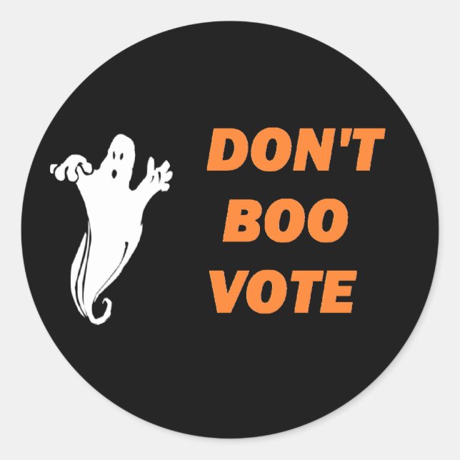 Don't Boo Vote! Stickers (Front)