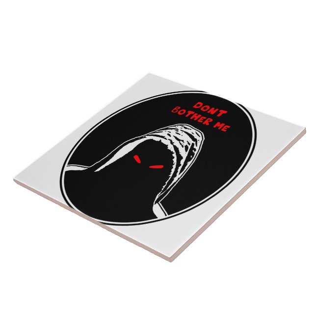 Dont bother me concept illustration ceramic tile (Side)