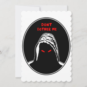 Dont bother me concept illustration note card