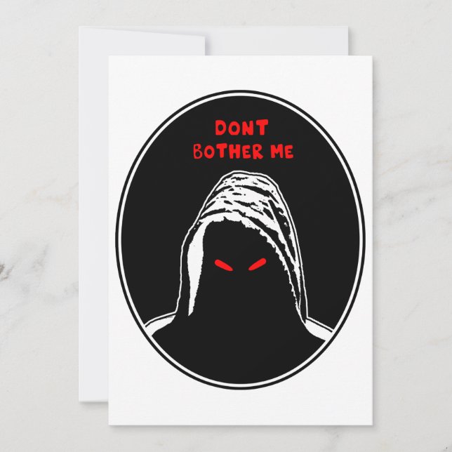 Dont bother me concept illustration note card (Front)