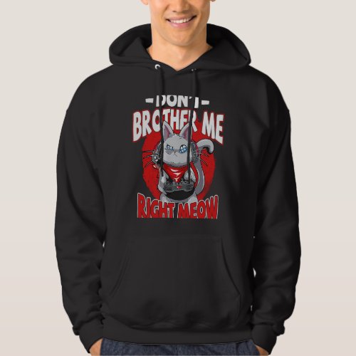 Dont Bother Me Right Meow Gaming Video Gamer Hoodie