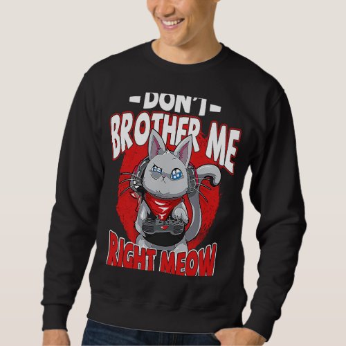 Dont Bother Me Right Meow Gaming Video Gamer Sweatshirt