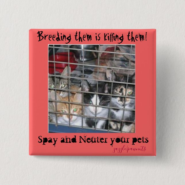 Don't breed pets button (Front)