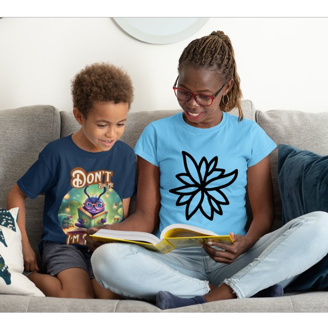 Dont Bug Me Im Reading Bug Kids T-Shirt (Warning: This little reader is officially in bug mode and books come first!)