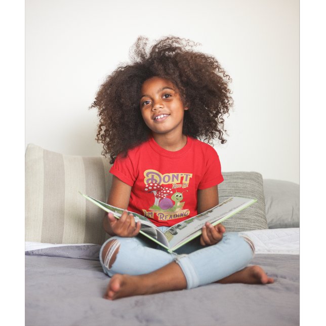 Dont Bug Me Im Reading Snail Kids T-Shirt (cute snail tee for young bookworms—made for kids who read anywhere, anytime.)