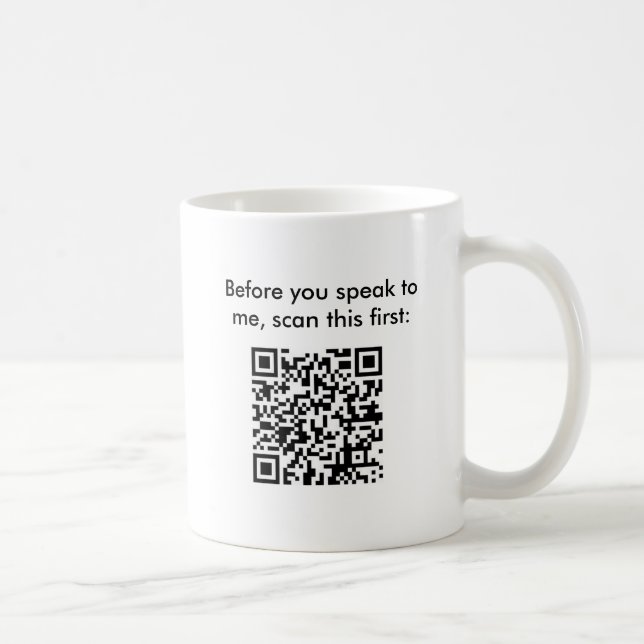 Don't Bug Me - Secret Message Bar Code Mug (Right)