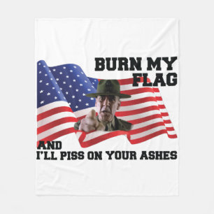 Don't burn my flag  fleece blanket