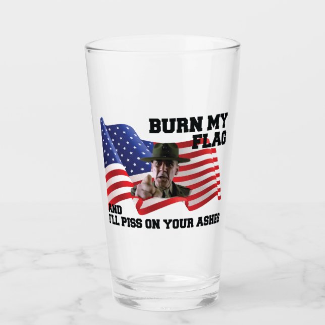 Don't burn my flag glass (Front)