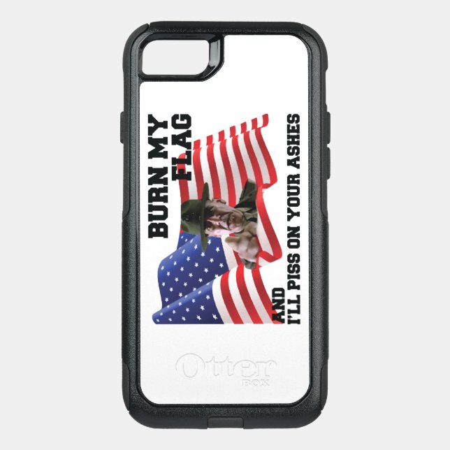 Don't burn my flag  otterbox iPhone case (Back)