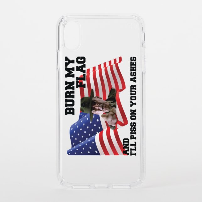 Don't burn my flag  speck iPhone XS max case (Front)