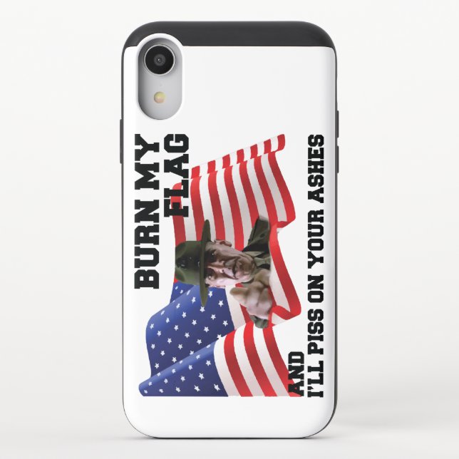 Don't burn my flag  uncommon iPhone case (Back)