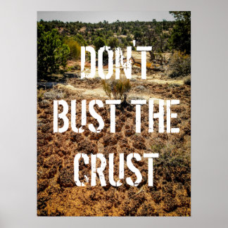 Don't Bust the Crust-Cryptobiotic Soil Poster