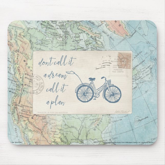 Don't Call It a Dream, Call It a Plan Quote Mouse Pad (Front)