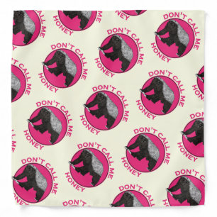 Dont Call Me Honey Pink Feminist Honey Badger Art Bandana