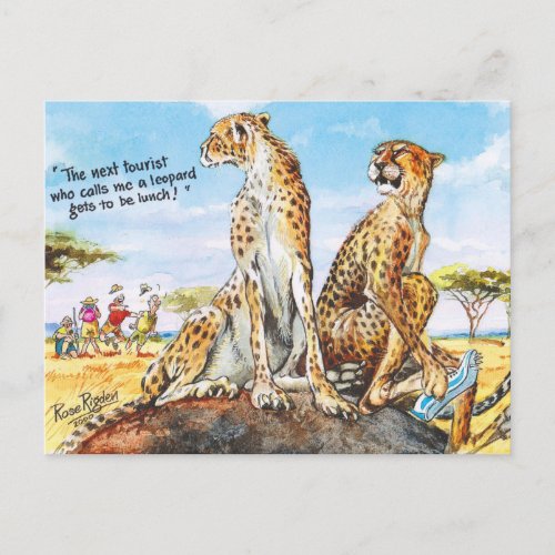 Dont call me leopard postcard