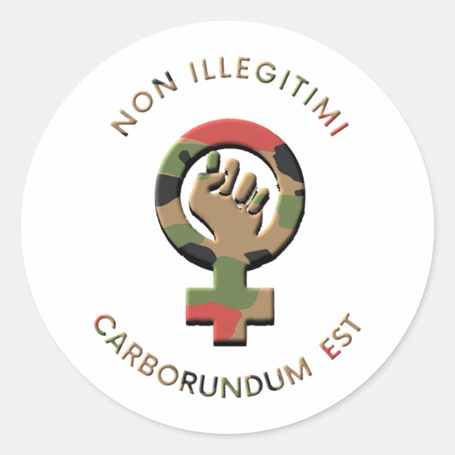 DON'T (Camo) Classic Round Sticker (Front)