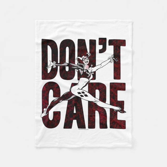 Don't Care  Fleece Blanket (Front)