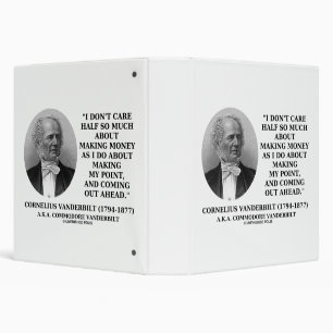 Don't Care Half So Much Making Money Point Quote 3 Ring Binder