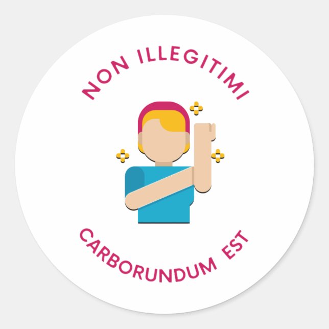 DON'T  CLASSIC ROUND STICKER (Front)