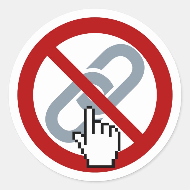 Don't Click Links Sticker (Front)