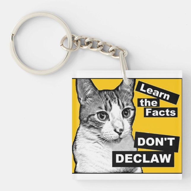 Don't Declaw Keychain (Front)