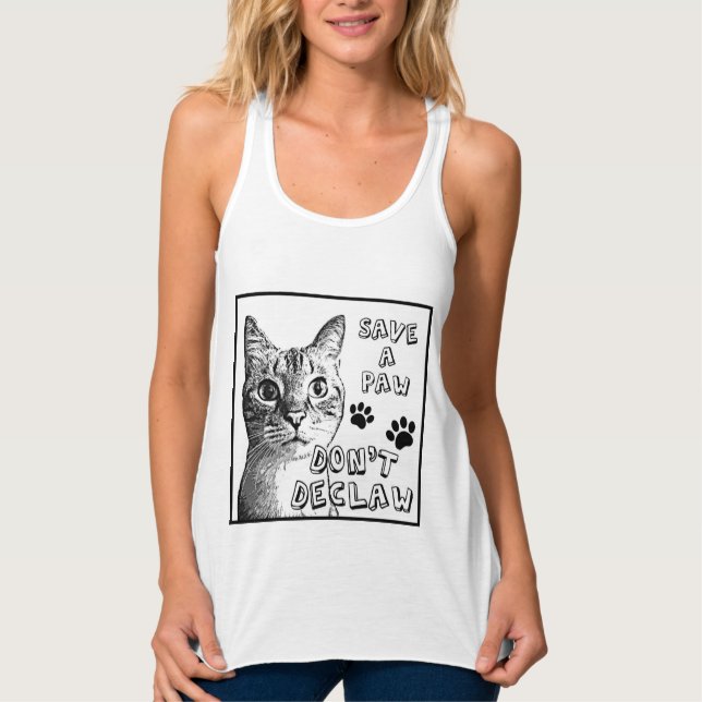 Don't Declaw Tank Top (Front)
