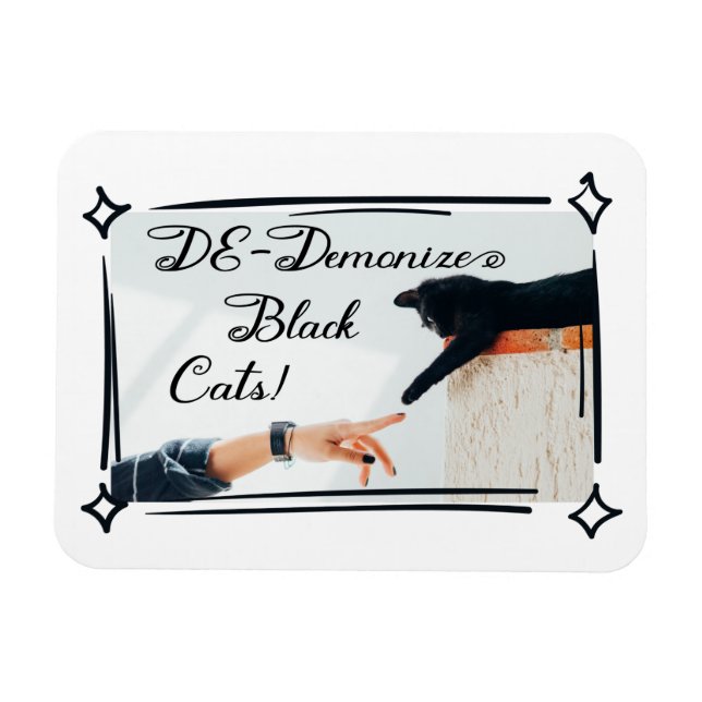 Don't Demonize Black Cats! Magnet (Horizontal)