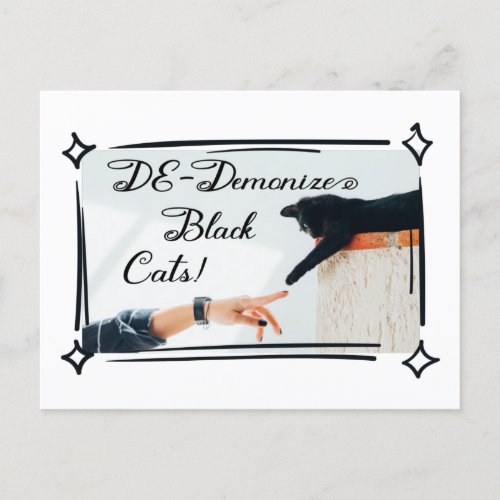 Dont Demonize Black Cats Postcard