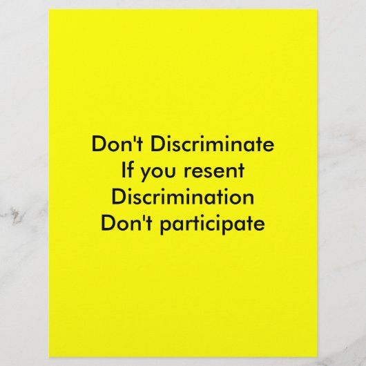 Don't discriminate (Front)