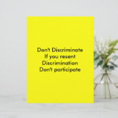 Don't discriminate (Standing Front)