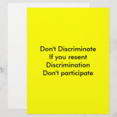 Don't discriminate (Front/Back)