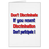 Don't discriminate (Front)