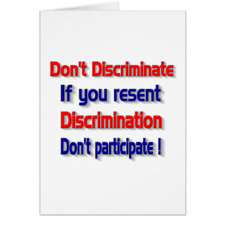 Don't discriminate cards