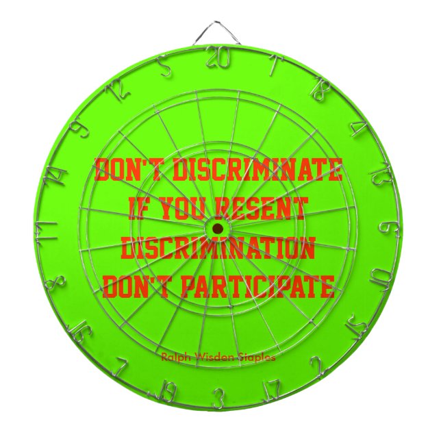 Don't discriminate dart board (Front)