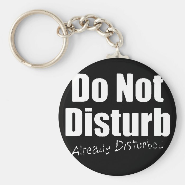 DONT DISTURB ALREADY DISTURBED FUNNY COMMENTS KEY CHAIN