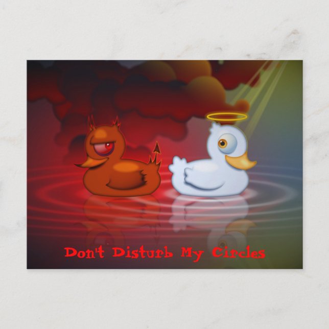 Don't Disturb My Circles Postcard (Front)