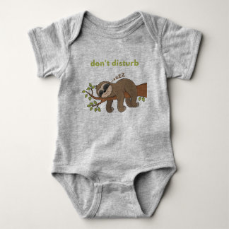 Don't Disturb Sloth baby bodysuit