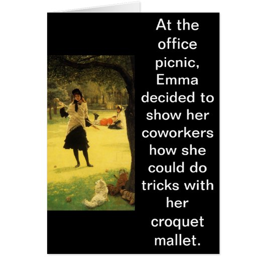 Don't Do Croquet Tricks at Office Parties Cards (Front)