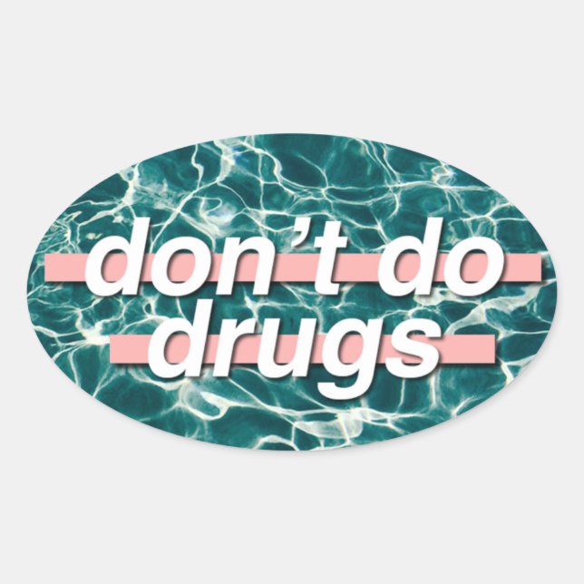 Don't Do Drugs Pop Art Oval Sticker (Front)