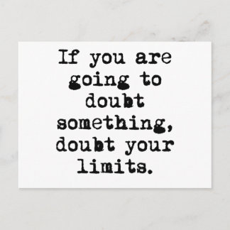Don't Doubt Yourself Postcard
