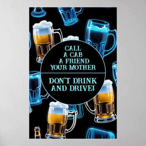 Dont Drink And Drive 2 Bar   Poster