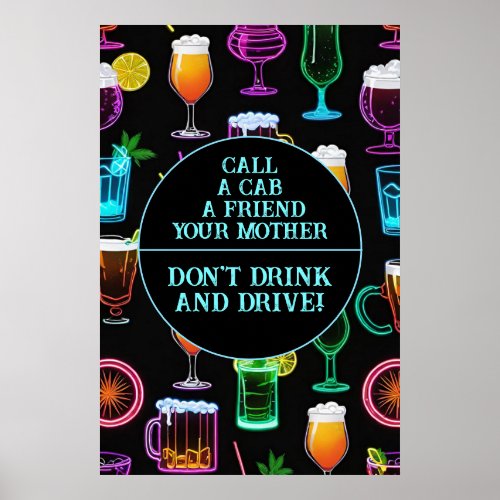 Dont Drink And Drive Bar Poster