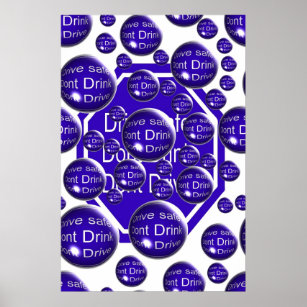 Dont Drink And Drive Blue Poster