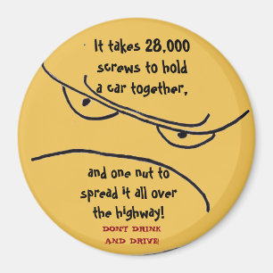 DON'T DRINK AND DRIVE magnet