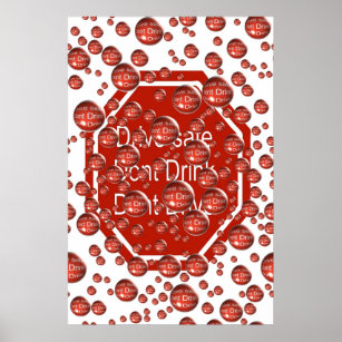 Dont Drink And Drive Red Poster
